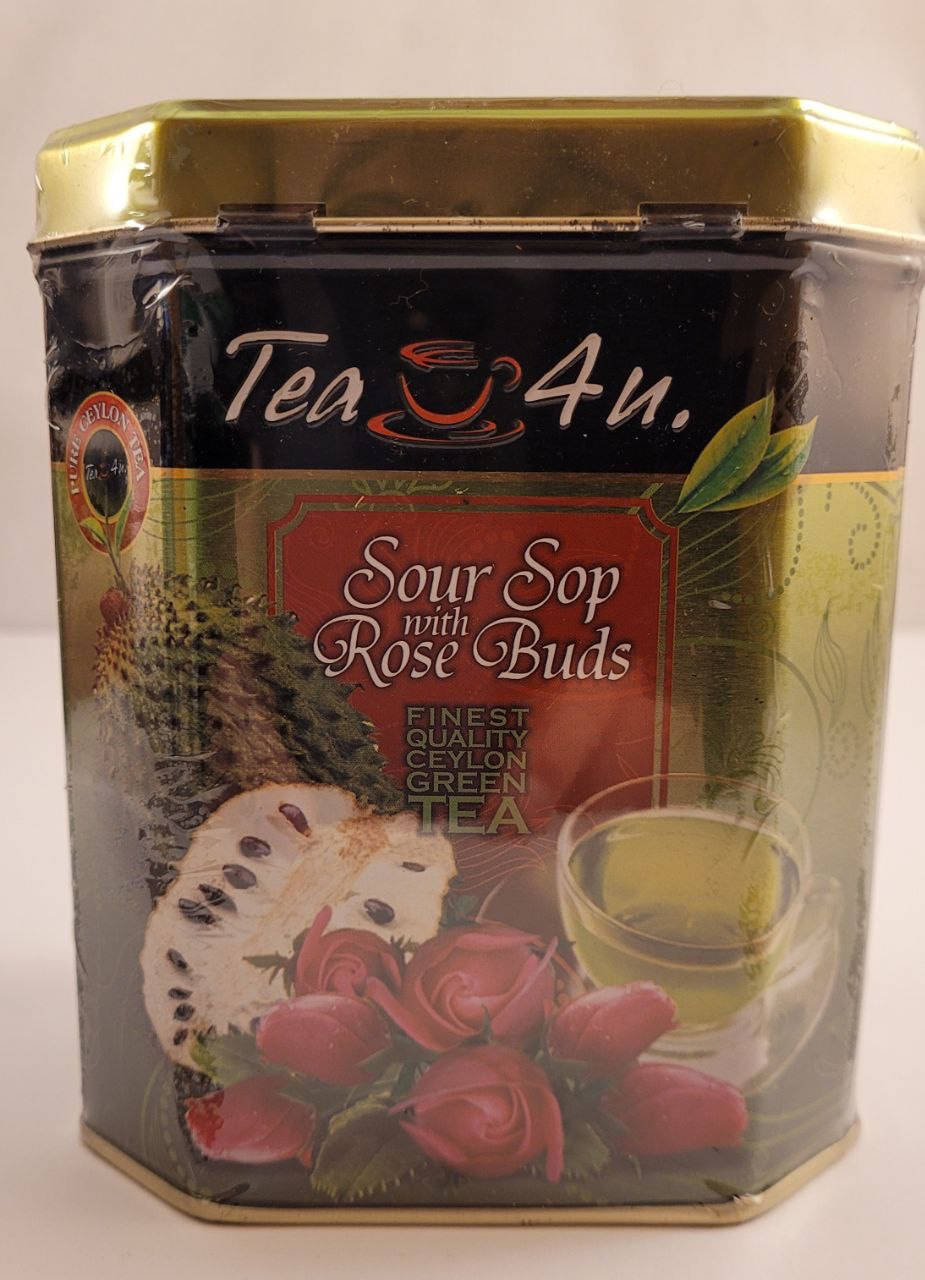 

Чай зеленый с саусепом и розой Tea4U SourSop and Rose 200 г в жестяной банке