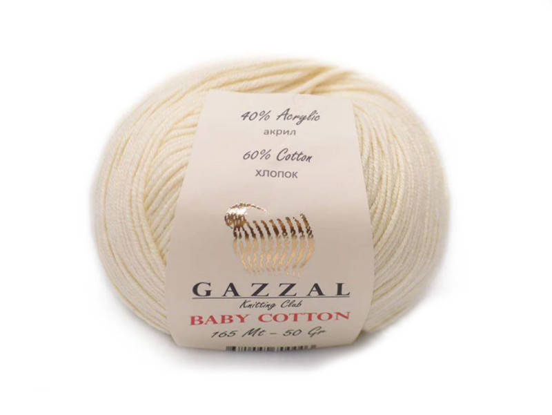 

Gazzal Baby Cotton, молочный №3437