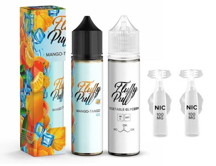

Набор для самозамеса жидкости Fluffy Puff Mango Tango Ice 60 мл. 6 мг/мл