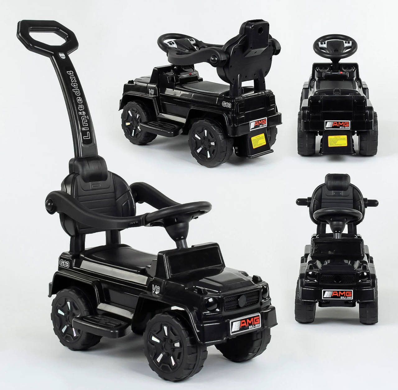 

Машина-Толокар с ручкой 809 CR-11300 JOY черный 77000