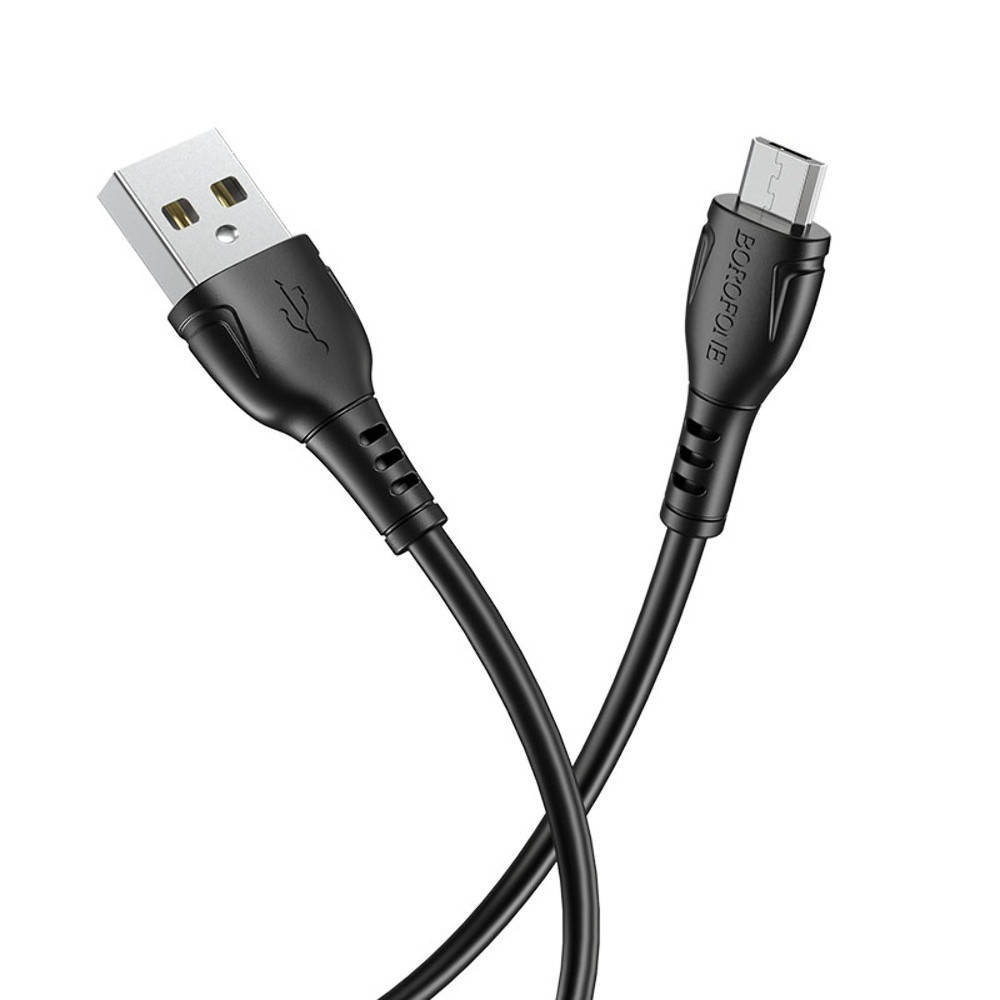 

USB кабель Borofone BX51 Micro 1m 2.4A чёрный, Черный