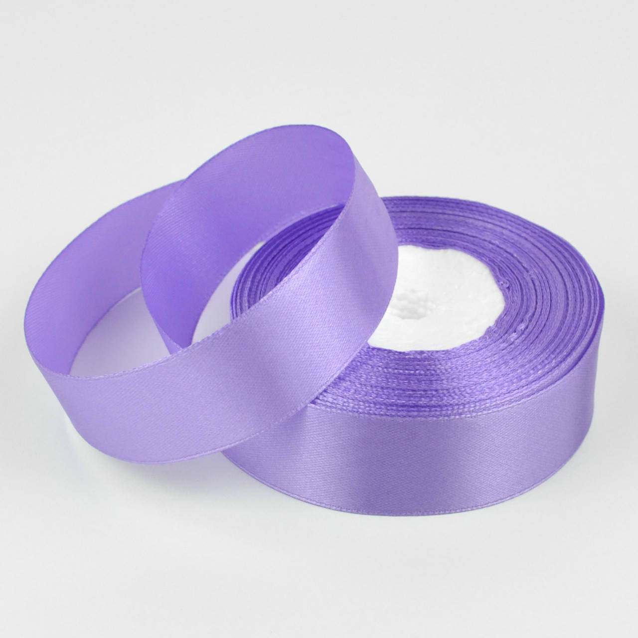 

Атласная лента Сиреневая 2.5 см - рулон, Сиреневый