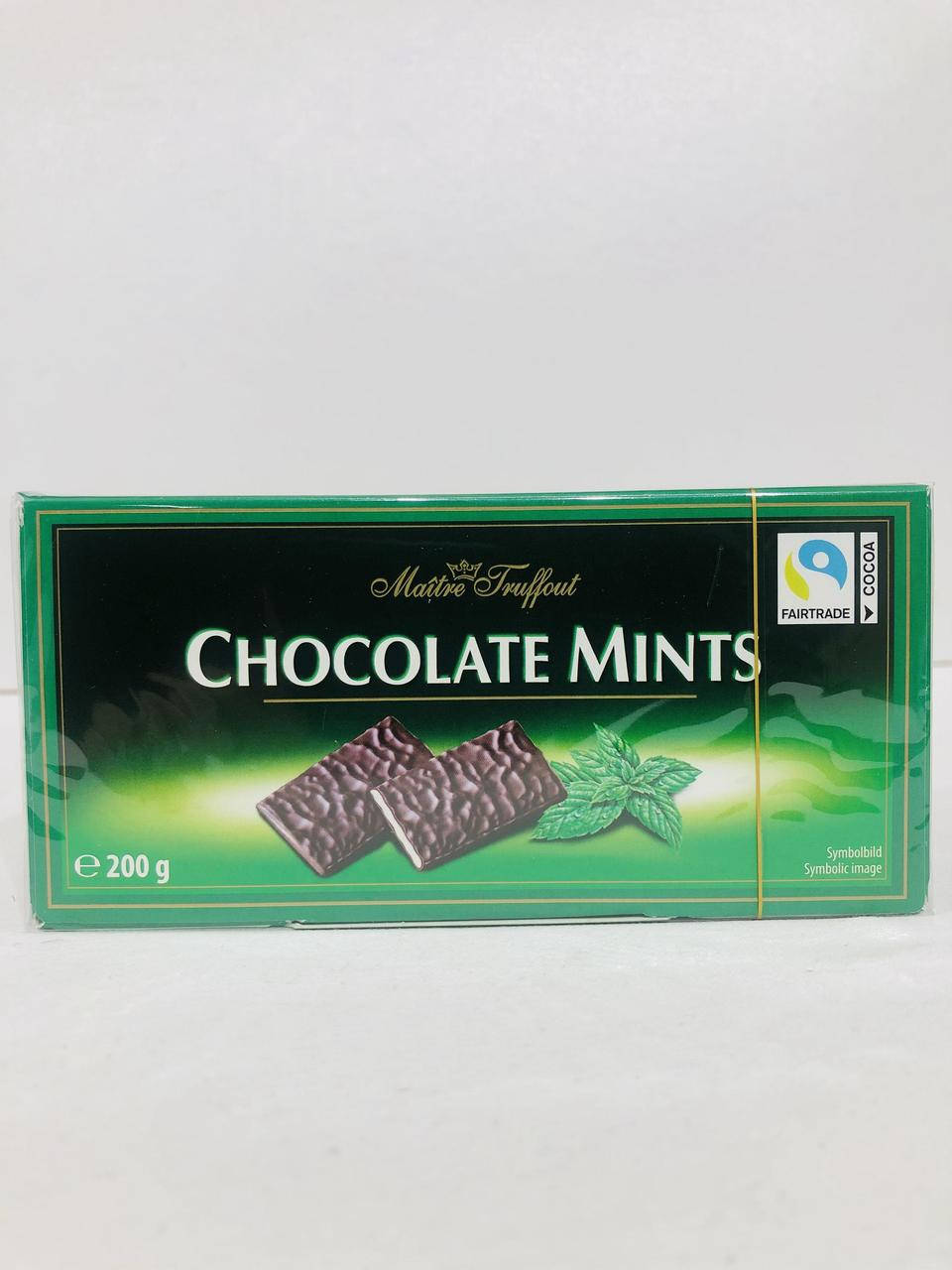 

Шоколадні плитки Maitre Truffout Chocolate Mints 200гр
