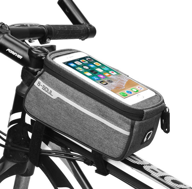 

Сумка на раму велосипеда с отделом для смартфона ВС-100-20 Серый
