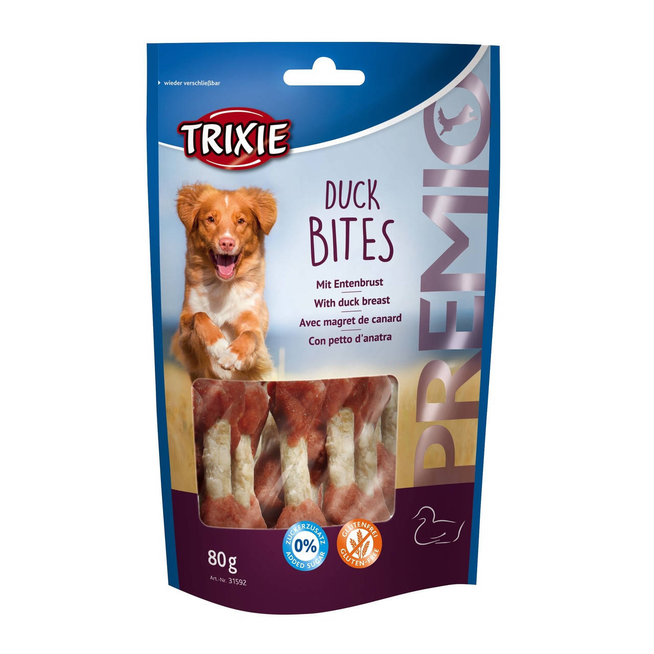 

TRIXIE Лакомство для собак "PREMIO Duck Bites" с уткой 80гр