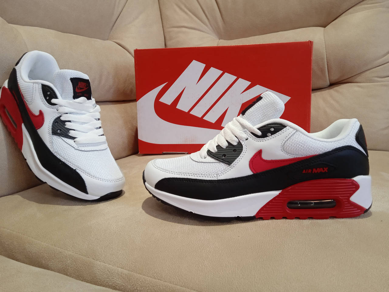 

Кроссовки Nike Air Max 90 Топ качество!, Белый