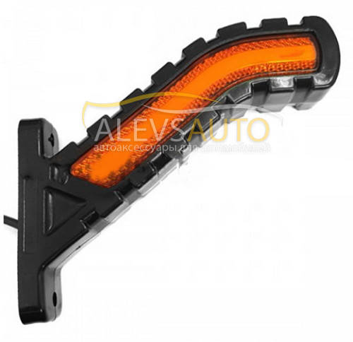 

Фонарь габаритный рог, LED трехцветный 15 см, бегущий указатель поворота 24 вольт