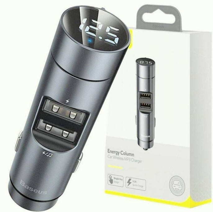 

FM-Модулятор Baseus Energy Column MP3 Charger 2USB 3.1A gray