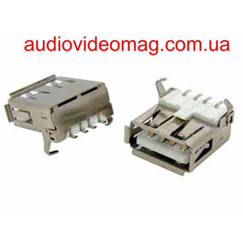 

Гнездо USB A тип 1, монтажное, на плату