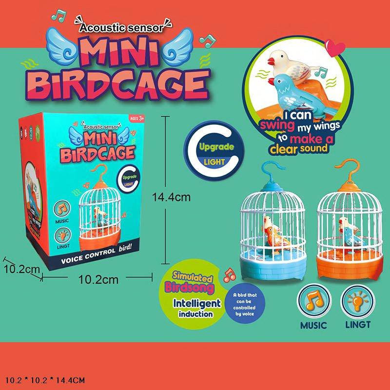 

Детская музыкальная игрушка Птичка в клетке, 2 вида, световые и звуковые эффекты, 6