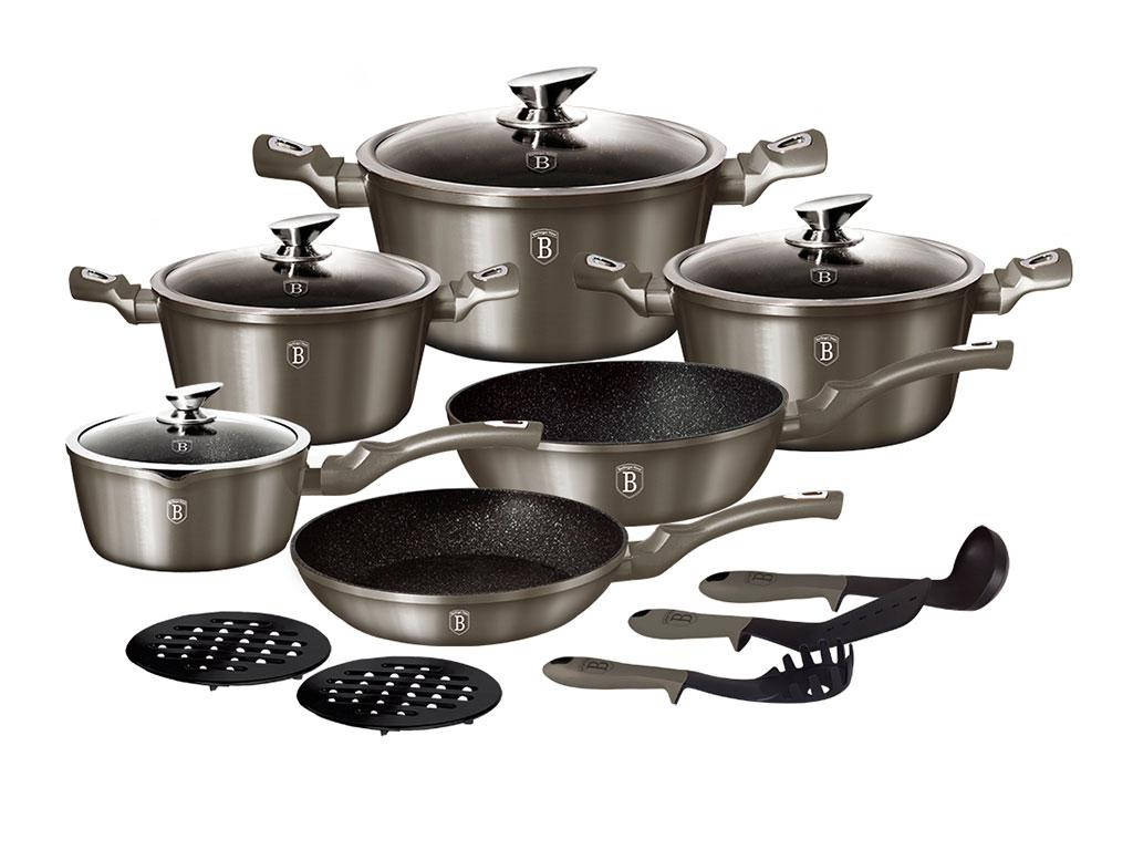 

Набор посуды Berlinger Haus Carbon Metallic Line 15 предметов BH-1223N