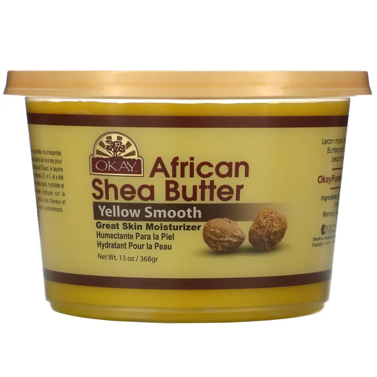 

Okay Pure Naturals, African Shea Butter, Yellow Smooth, 13 oz (368 g)