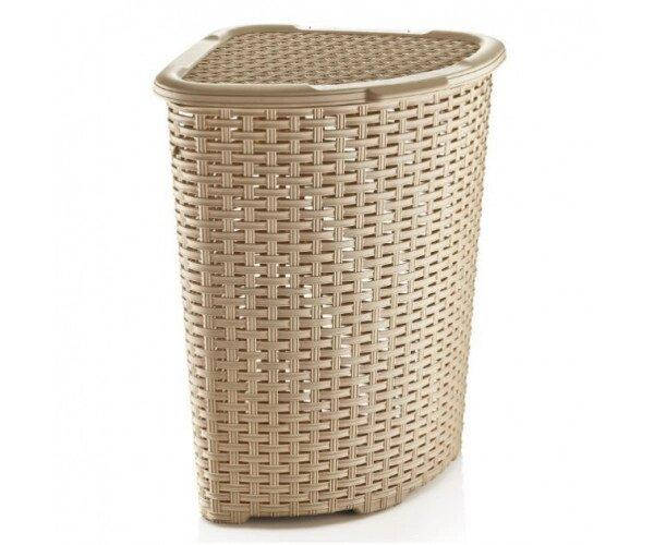 

Корзина для белья 52 л, Dunya plastik "Rattan" 40,2*40,2*58 см (бежевый) 05005-1 DN