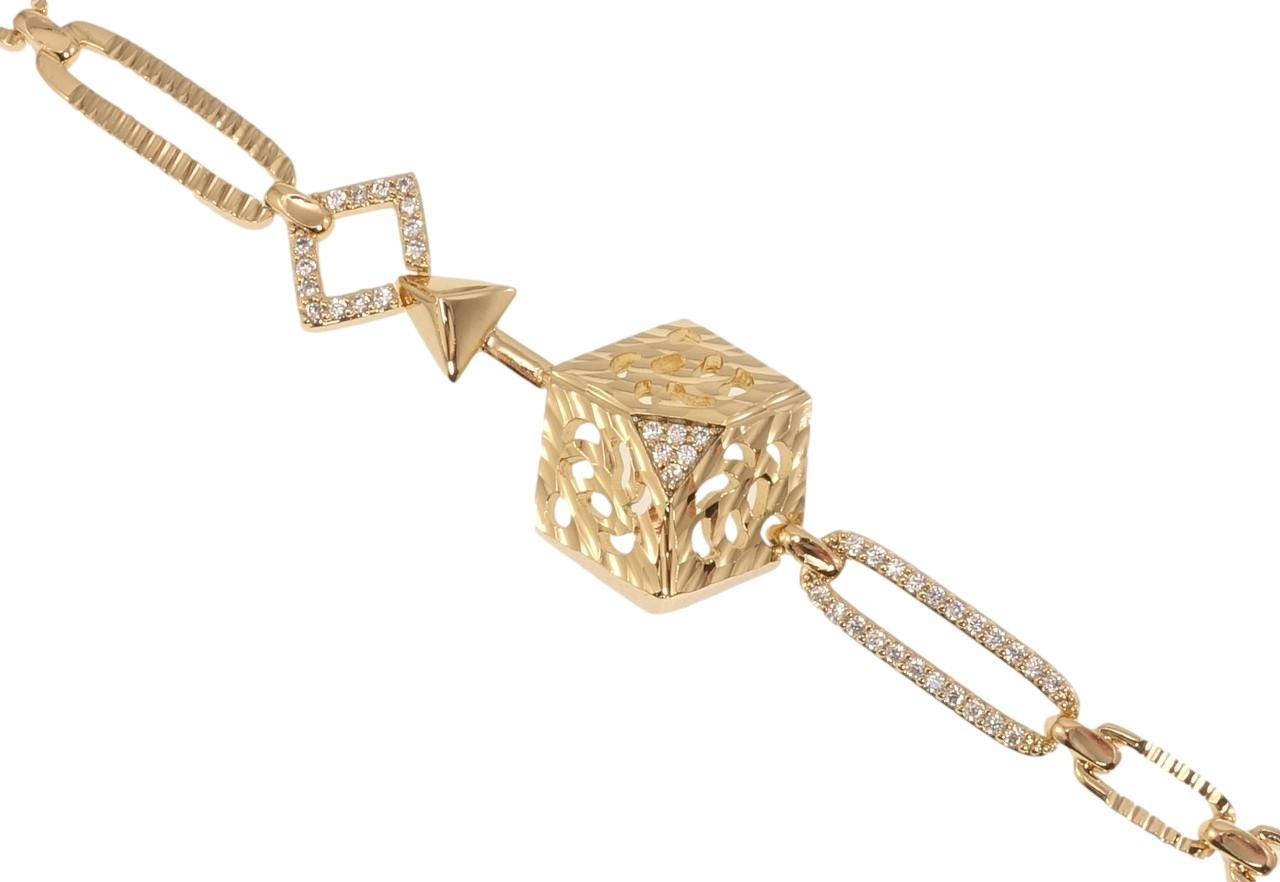 

Браслет Xuping Позолота 18K "Геометрия" длина с доп.замком 16,18см х 5-17мм