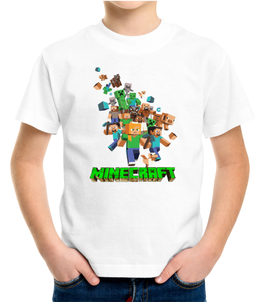

Футболка Майнкрафт. Minecraft товары. На мальчика или девочку