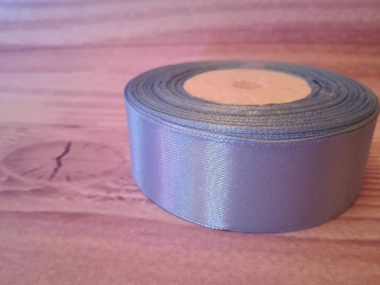 

Атласная лента, 2,5 cм голубой