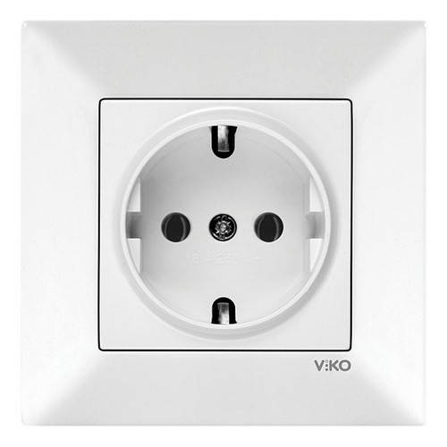 

Розетка с заземлением белая Meridian Viko