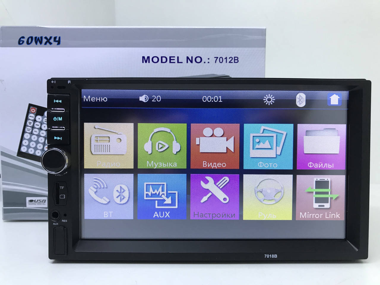 

2din автомагнитола pioneer 7018b 7" экран usb, bluetooth камера