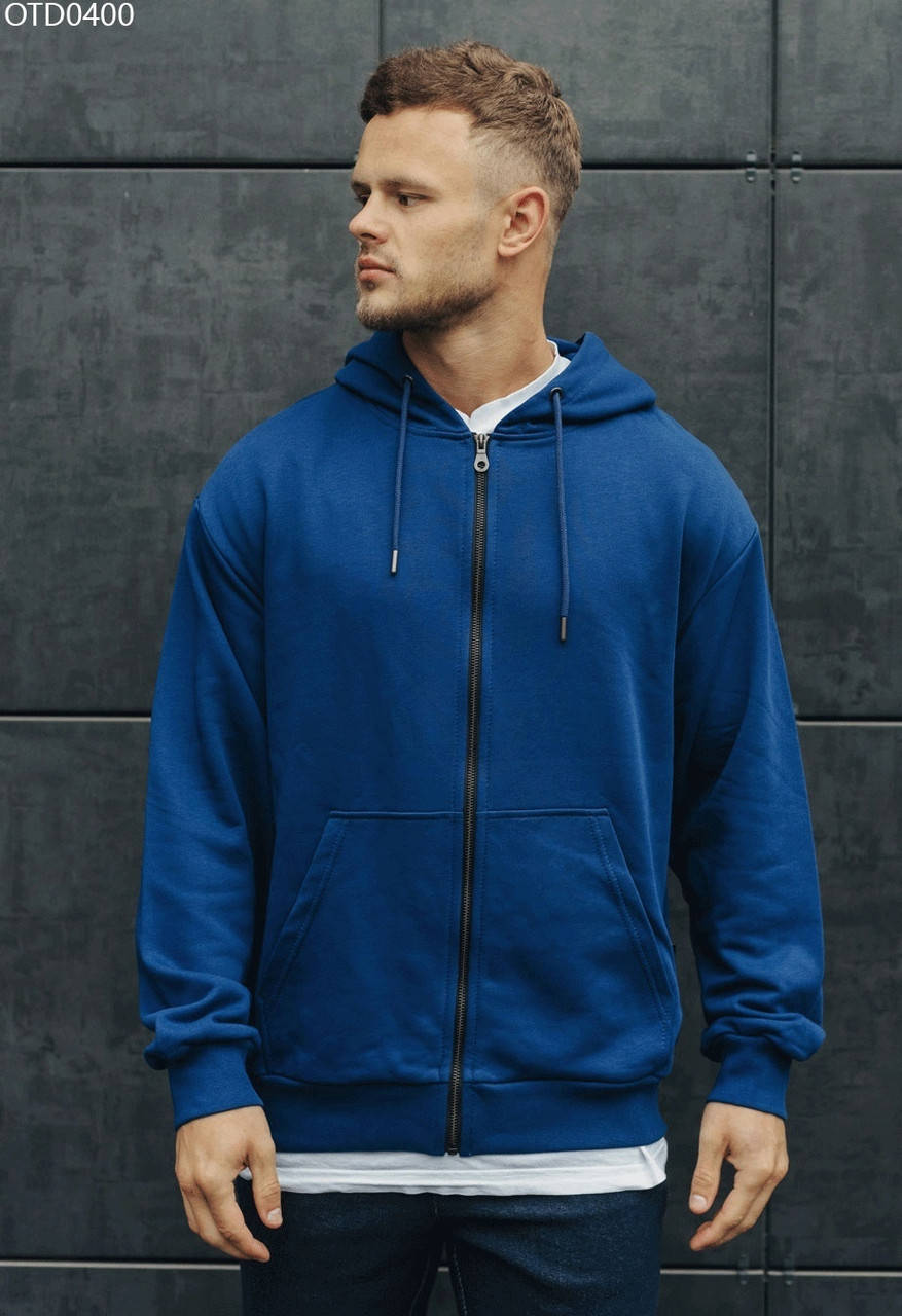 

Толстовка Staff g blue basic zip oversize, Синий