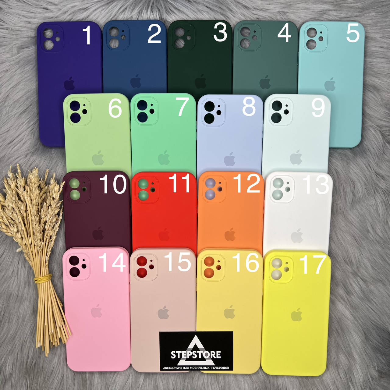 

Чехол КВАДРАТНЫЙ Silicone case Full camera 360 для iPhone 11 6.1 с микрофиброй Square закрытым низом камерой, Фиолетовый