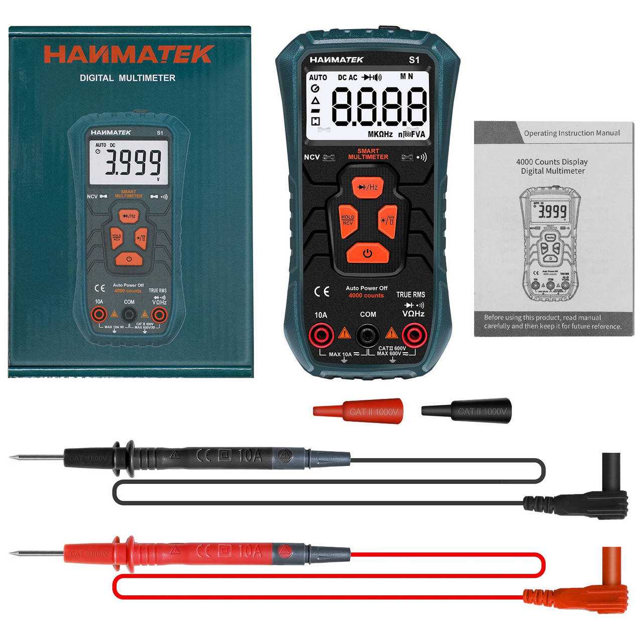 

Автоматический мультиметр (тестер) HANMATEK S1 True-RMS