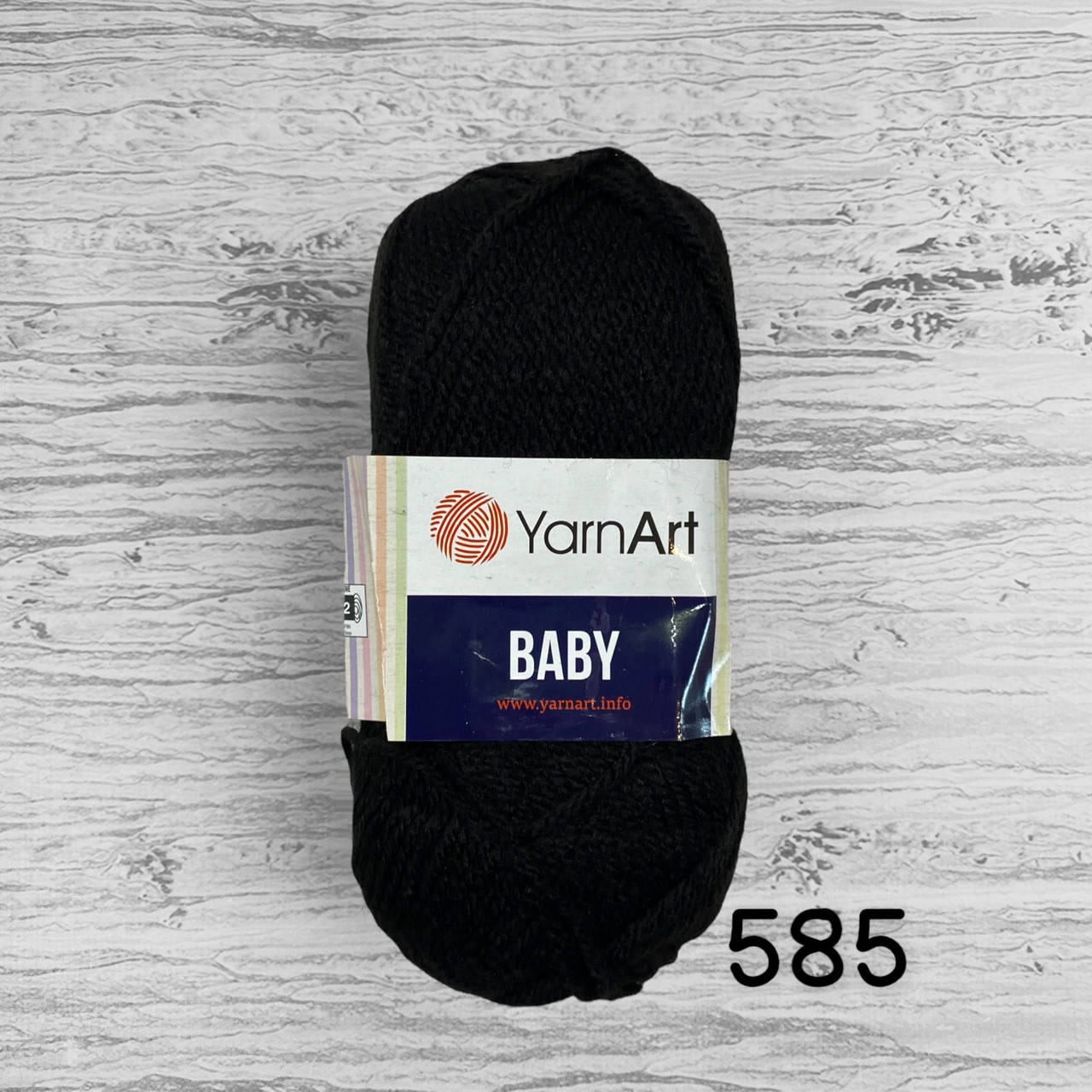 

Акрилова пряжа YarnArt Baby / ЯрнАрт бебі 585, чорний, Черный
