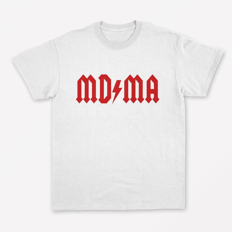 

Белая футболка MD / MA Logo, унисекс (мужская, женская, детская)