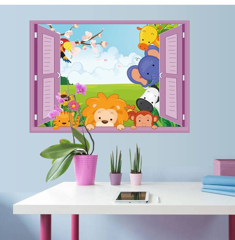 

Детская Интерьерная наклейка на стену Зверята SK7019D