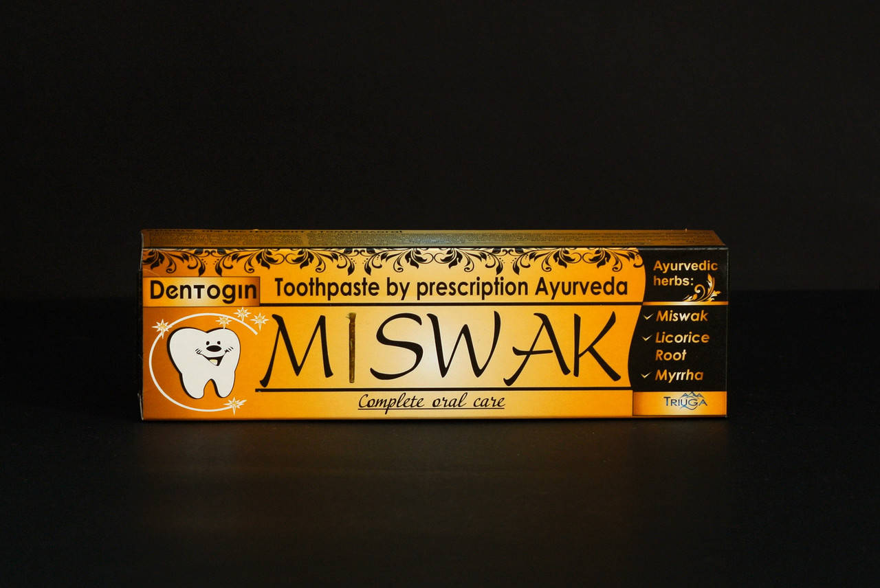 

Аюрведическая отбеливающая и укрепляющая десна зубная паста Мисвак Триюга 100 г