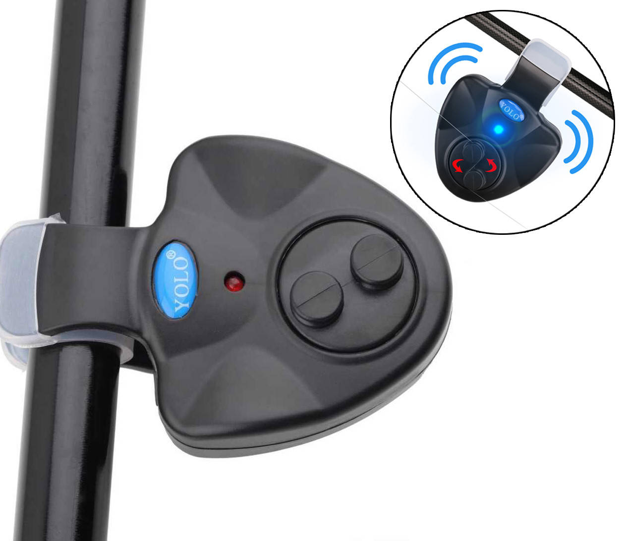 

Электронный сигнализатор поклевки Yolo на удочку Black (7366)