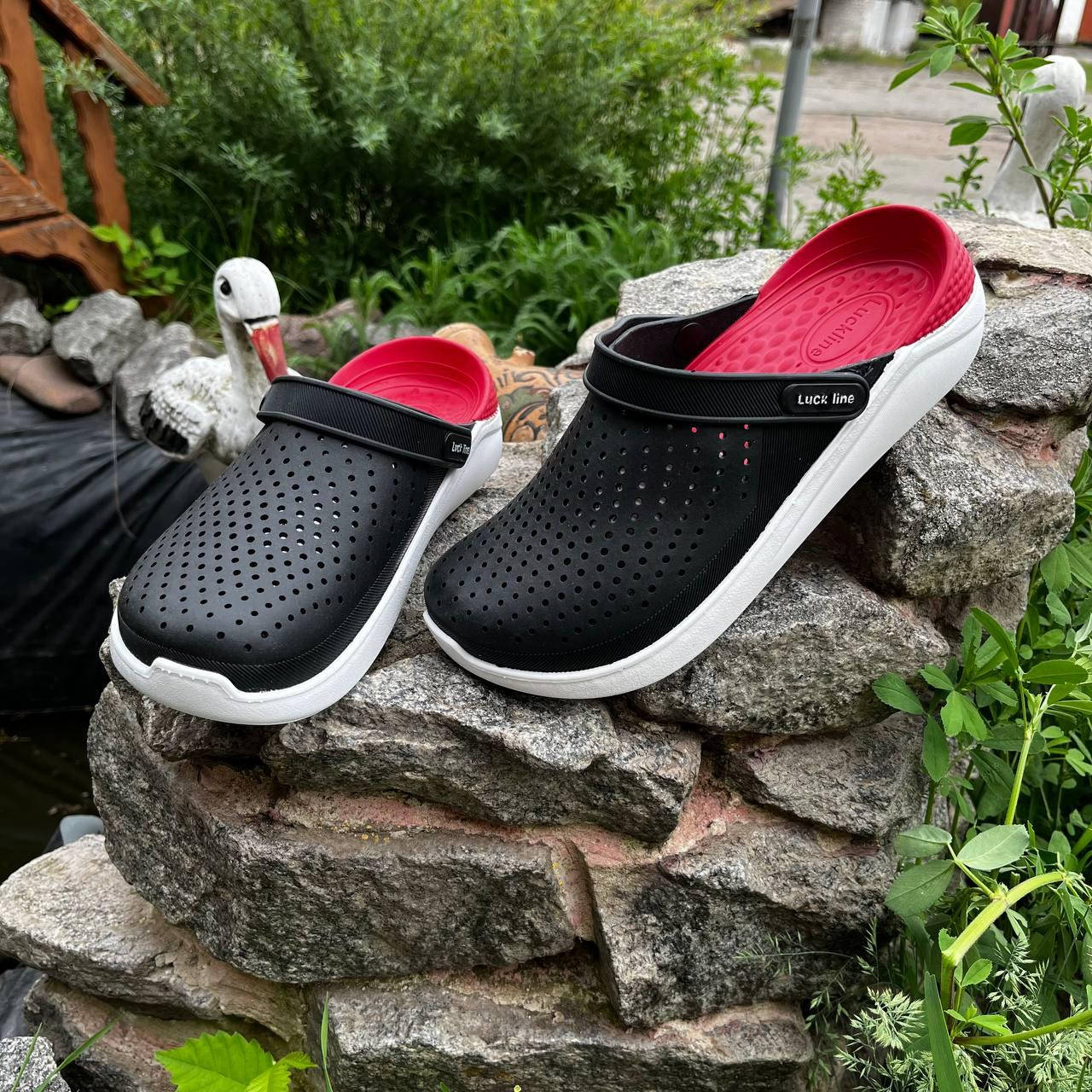 

Кроксы Crocs сабо мужские черные силиконовые, Черный