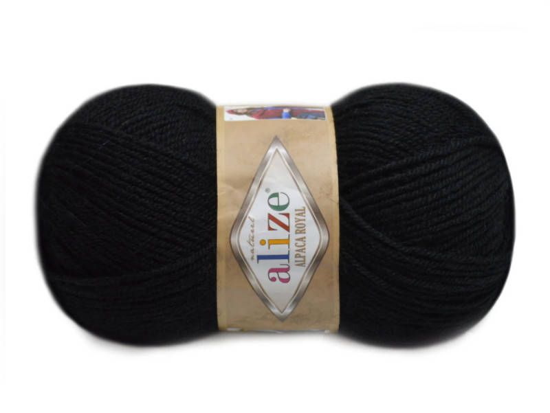 

Alize Alpaca Royal, Черный №60