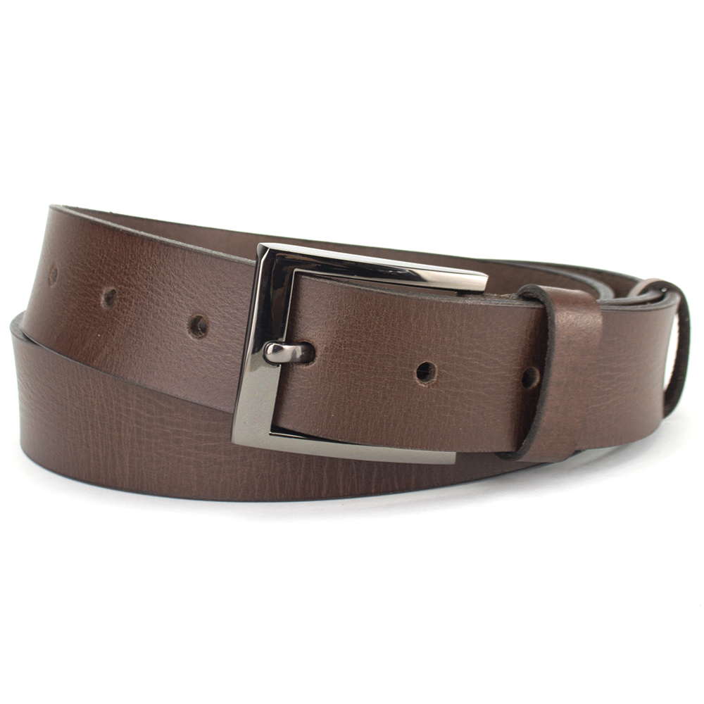 

Ремень кожаный мужской классический коричневый PS-4023 (130 см)