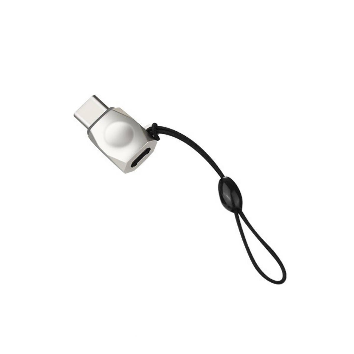 

Адаптер Hoco UA8 Type-C adapter (micro USB to type-c) Silver, Серый