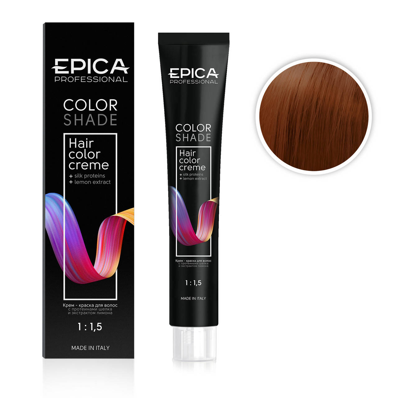 

Стойкая крем-краска EPICA HAIR COLOR CREAM 8.46 Светло-русый мідно-червоний 100ml