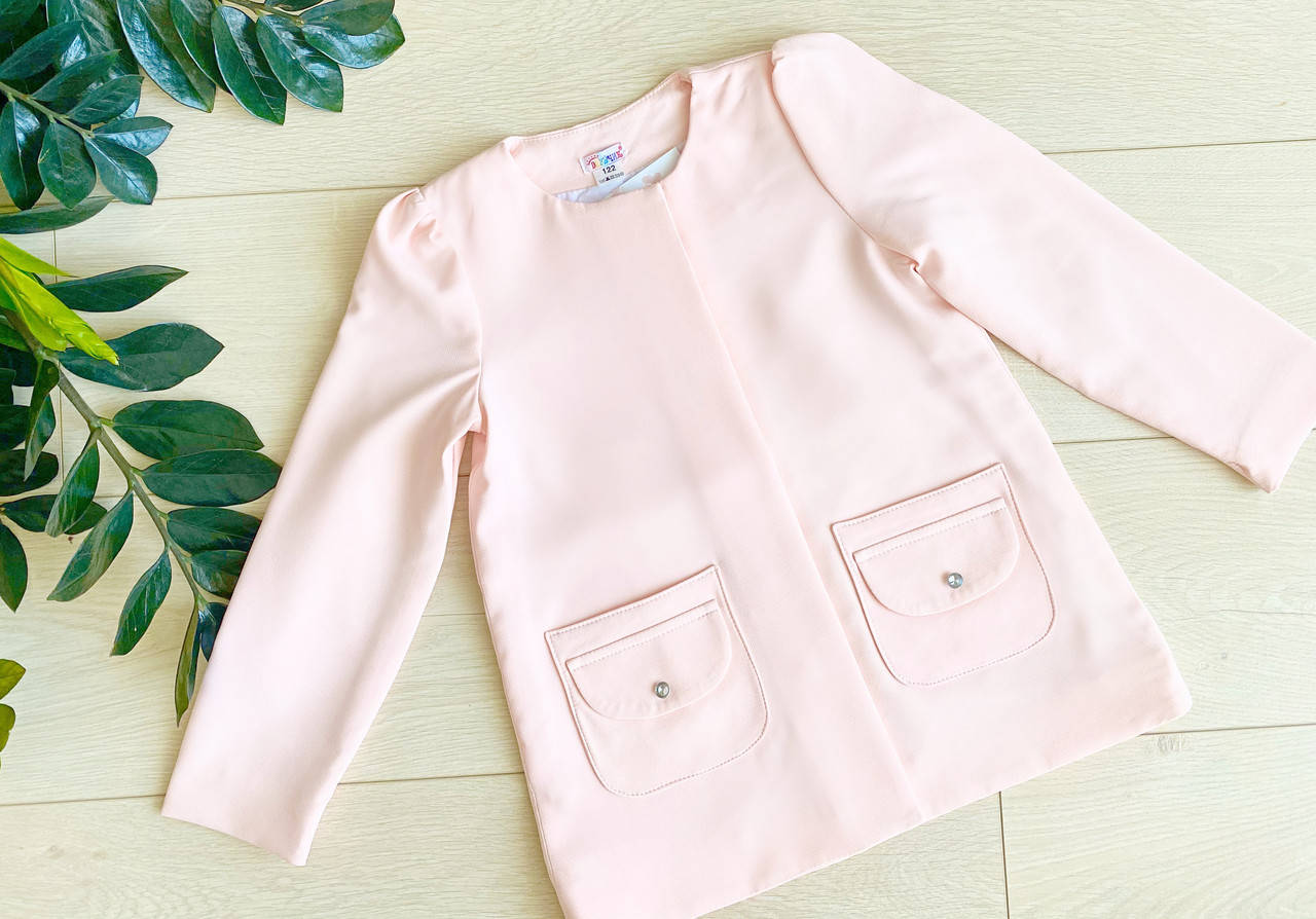 

Пиджак детский для девочки 140, Розовый