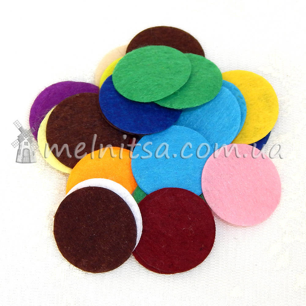 

Фетровая заготовка круг 2,5 см, 20 шт