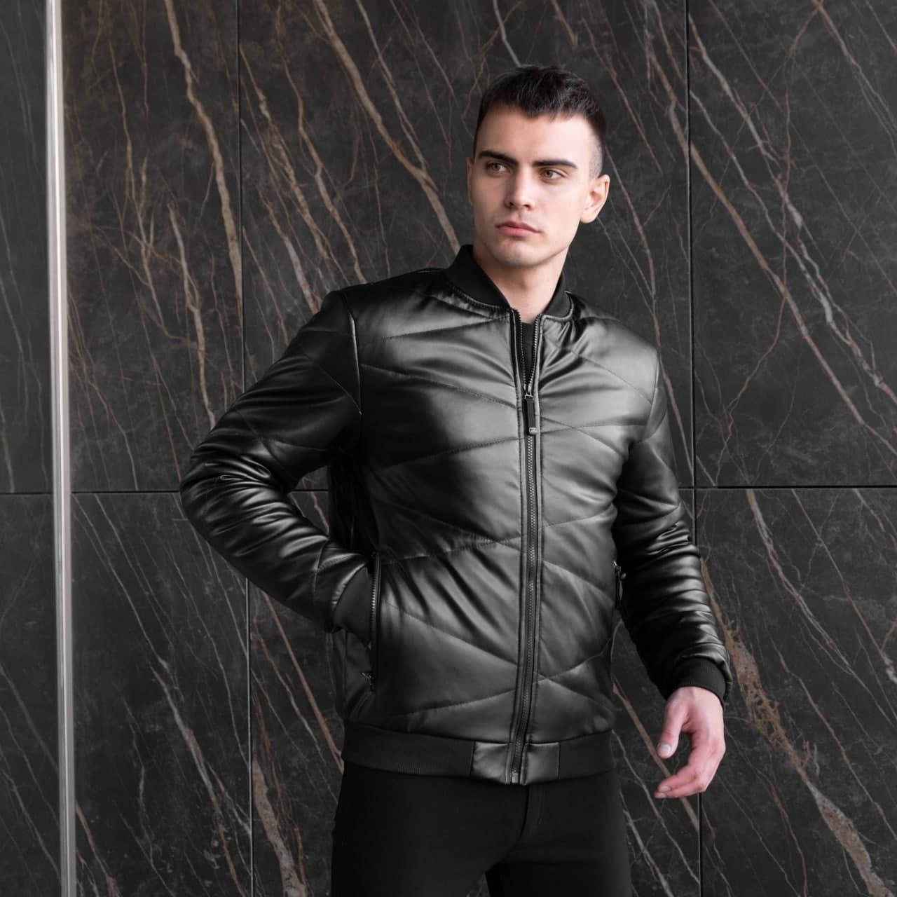 

Куртка шкіряна чоловіча Pobedov Jacket "Triumf" Black L