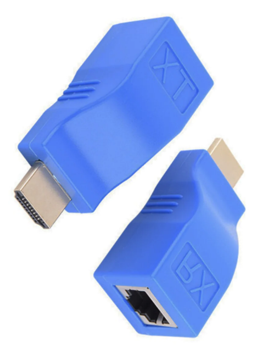 

Удлинитель HDMI до 30 м по витой паре UTP RJ45 - пара (2 штуки)