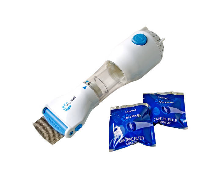 

Электрический гребень от вшей с вытяжкой licrtec V-comb, Белый