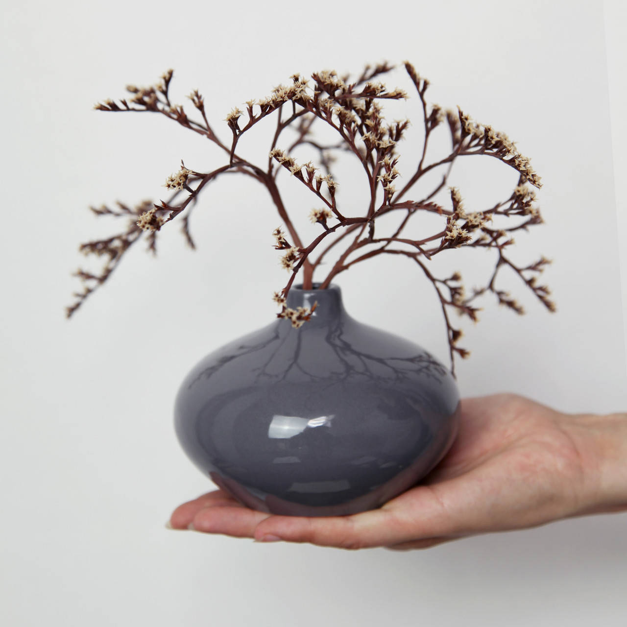 

Ваза керамическая для цветов маленькая "VASE MINIATURE" Серый Rezon V0712