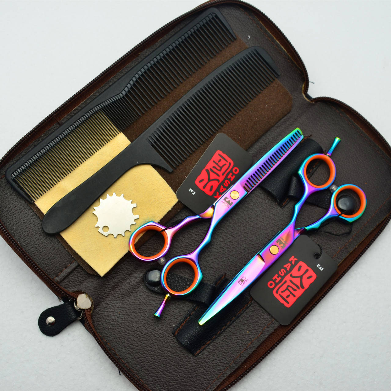 

Ножницы 5.5 в комплекте радужные