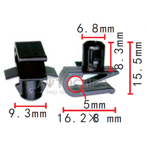 

C 3378 Клипса Mercedes решетки радиатора A0029885181