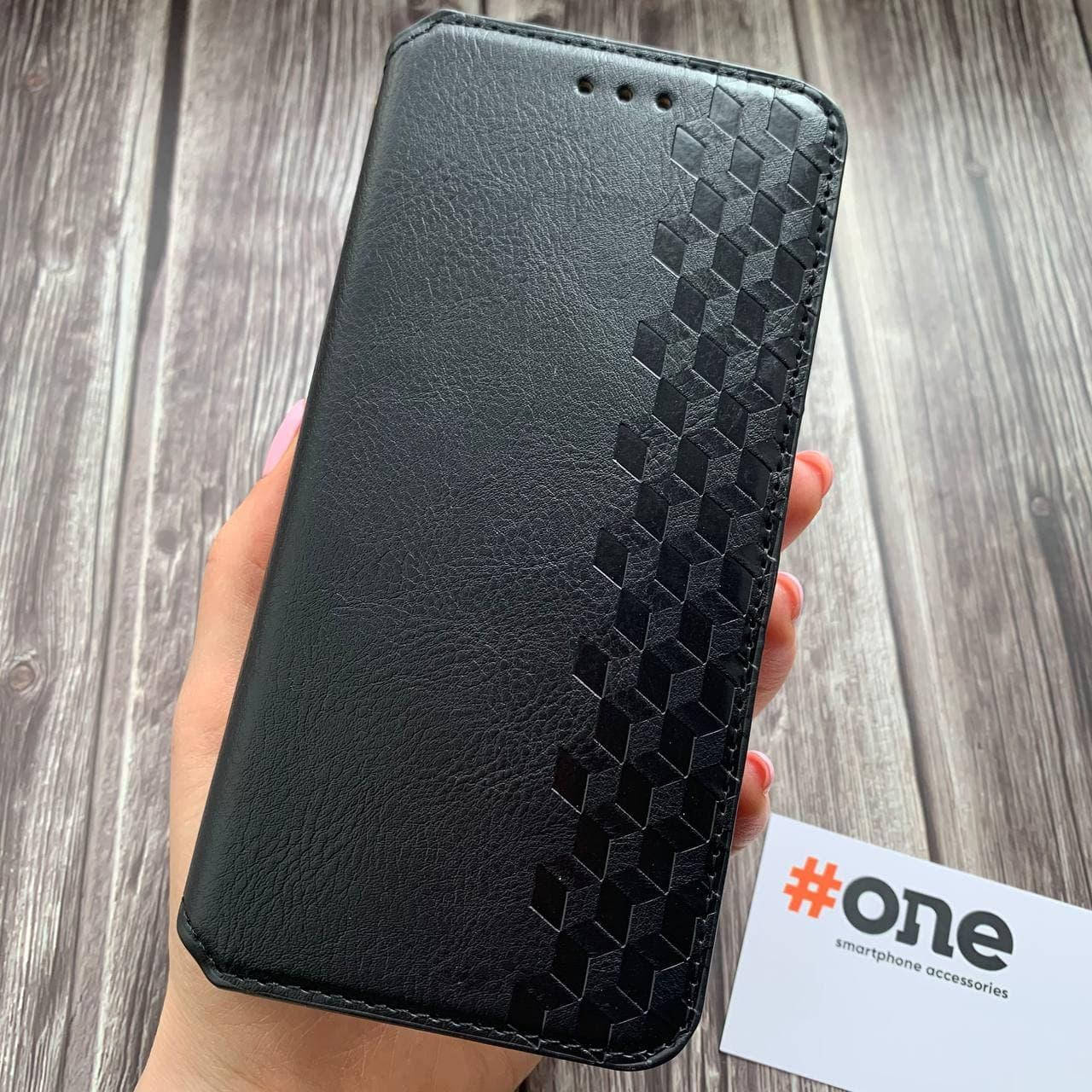 

Кожаный чехол книжка для Samsung A52 с магнитом чехол книга на самсунг а52 черная, Черный