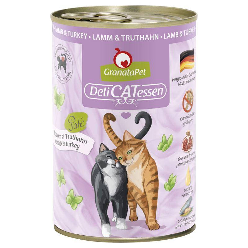 

Консервы для котов Granatapet Delicatessen Ягненок и Индейка