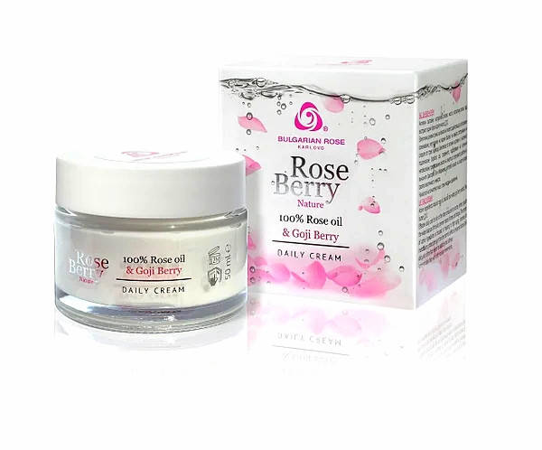 

Rose Berry Nature Крем для лица дневной ягоды годжи Q10 Болгарская косметика