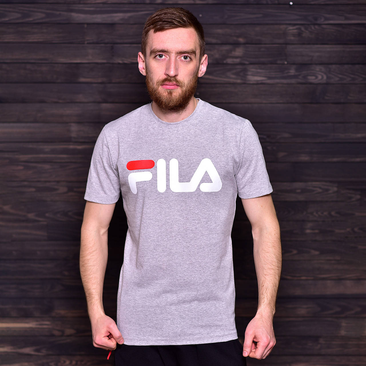

Чоловіча спортивна футболка FILA, світло-сірого кольору