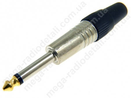 

Штекер Jack 6.3mm моно серый металл