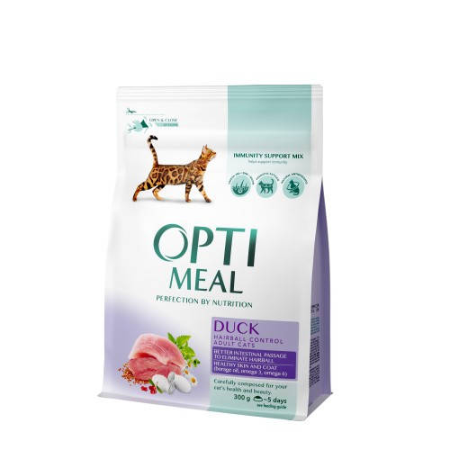 

Сухой корм Optimeal (Оптимил) выведение шерсти для кошек (УТКА) 4 кг