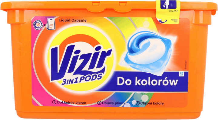 

Капсулы для стирки цветного белья Vizir Go Pods Color 3 в 1 38 шт